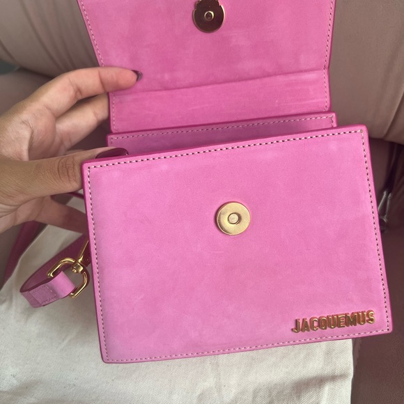 Pink suede jacquemus bag "le chiquito noeud" - Picture 2 of 6